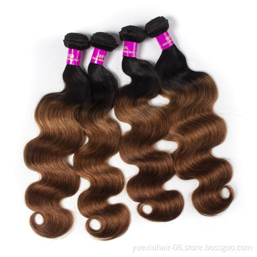 Body Wave 1B/30 Ombre Beauty Stage Hair Bundles Cuticle Aligned Raw Unprocessed Virgin Indian Hair